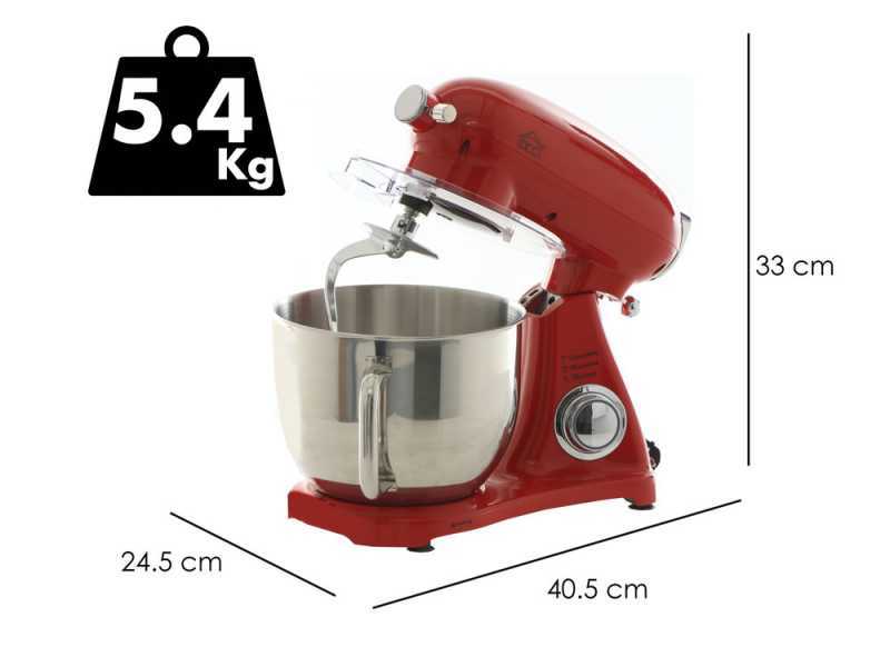 DCG KM1510R 7l - Planetary Mixer - 7 Liters Steel Bowl - Multi-Tool with Quick-Release System