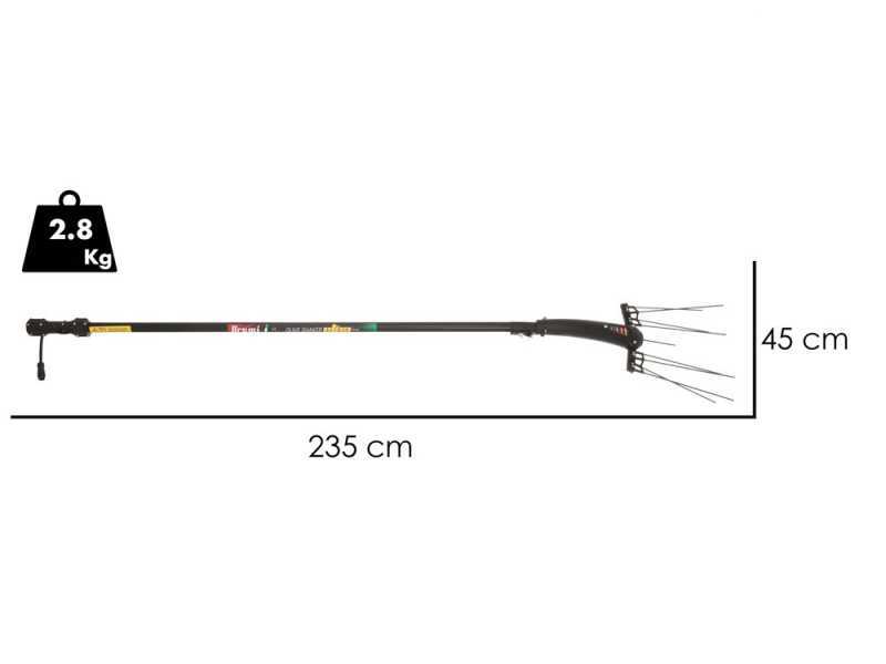 Brumi Etna 12V - Battery Operated Electric Harvester . Alluminium Rod 235/320cm