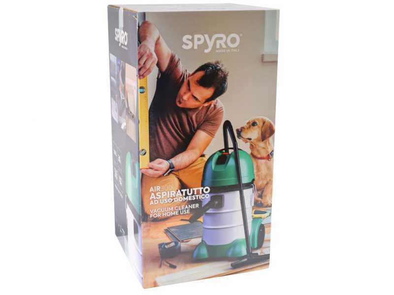 Spyro Wet &amp; Dry 30 Stainless steel - Wet and Dry vacuum cleaner - 30 Lt capacity - 1200W