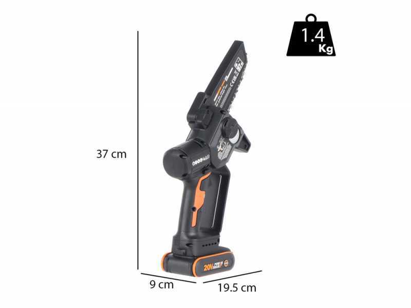 Worx Nitro WG325E Battery-Powered Manual Pruner - 20V 2Ah