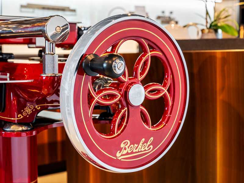 Berkel Tribute Red - Flywheel Meat Slicer With Stand - 300 mm Hard-Chrome Steel Blade