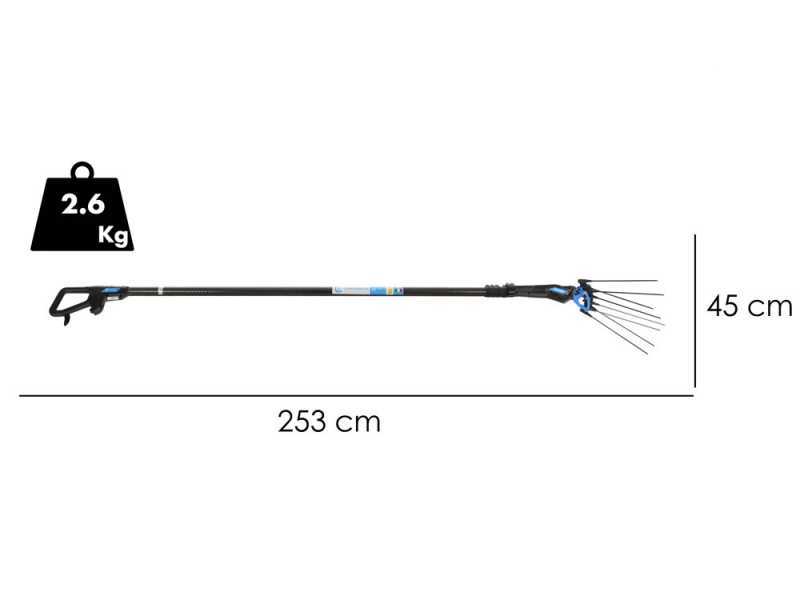 Campagnola MASTER - Battery-powered Electric Harvester - 150-220 cm Carbon and Aluminium Rod