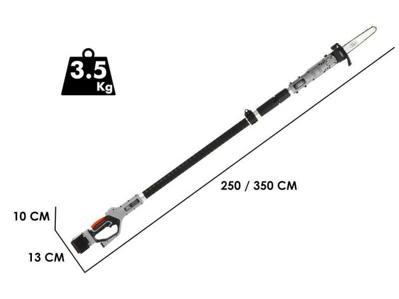 Volpi KVS7100P - Battery pruner on telescopic pole - 2x 21.6V 4.0Ah