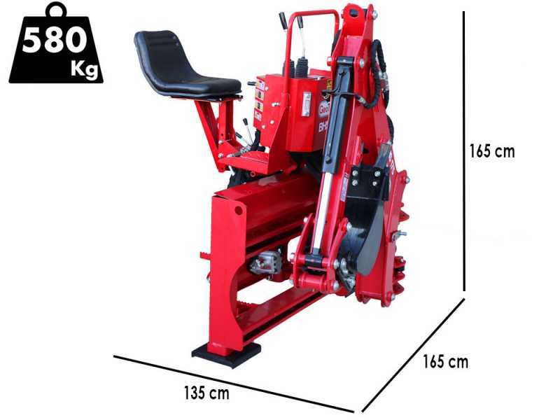 GeoTech-Pro BHS 175 - Backhoe for tractor with lateral movement