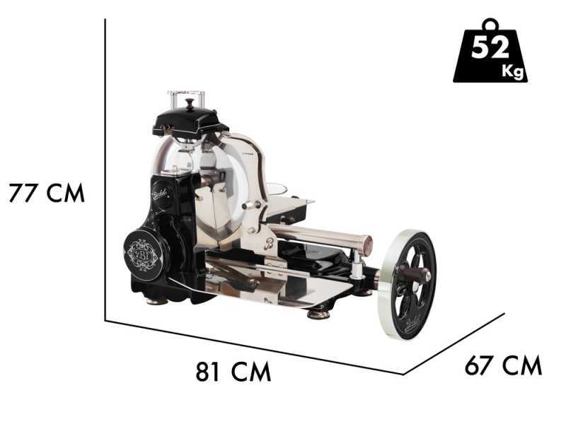 Berkel Tribute Black - Flywheel Slicer with stand - 300 mm Chromium Steel Blade