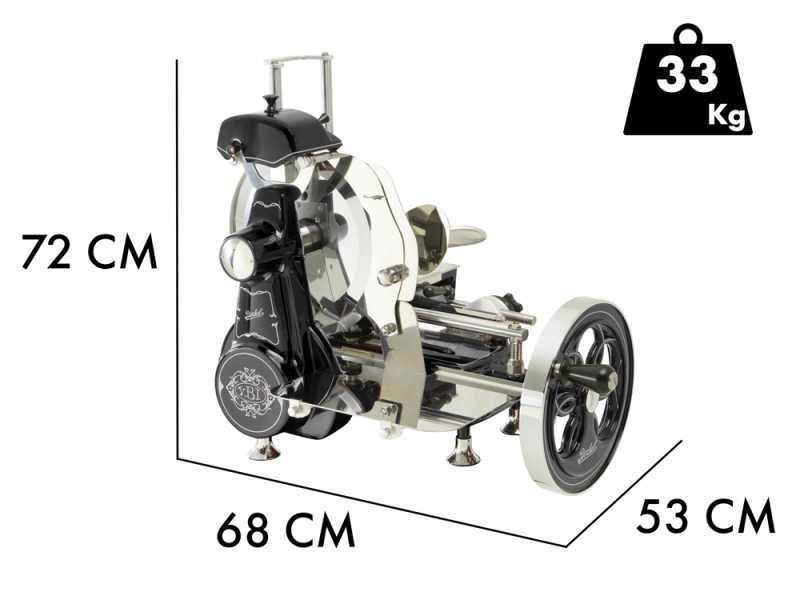 BERKEL B2 Black - Flywheel Meat Slicer with stand - 265 mm Chrome-plated Steel Blade