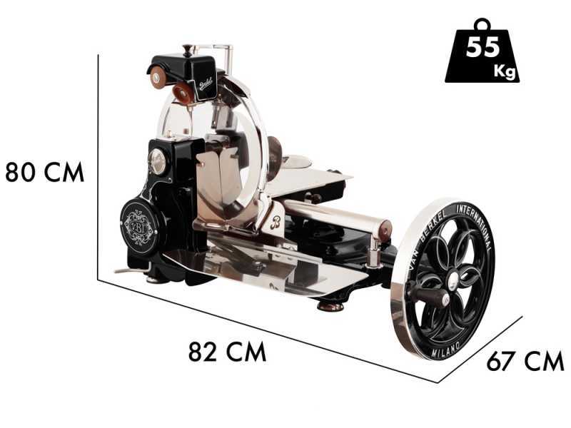 BERKEL B114 Black - Flywheel Slicer with Stand - 320 mm Chrome-plated Steel Blade