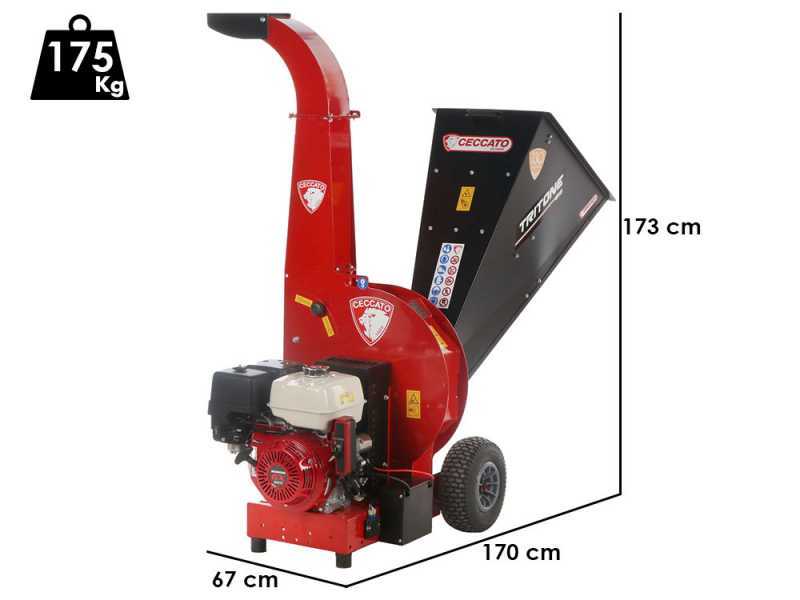 Ceccato Tritone BIG - Petrol garden Shredder - Honda GX390 engine, electric start