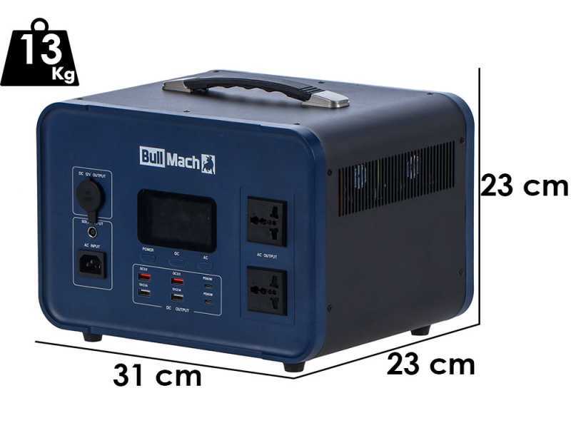 BullMach Elektron 1000 - Portable Power Station -  1000W/1008Wh 3.2V