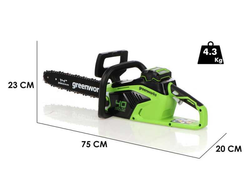 Greenworks GD40CS15K4 - Cordless electric saw - 35 cm bar - 40V 4Ah