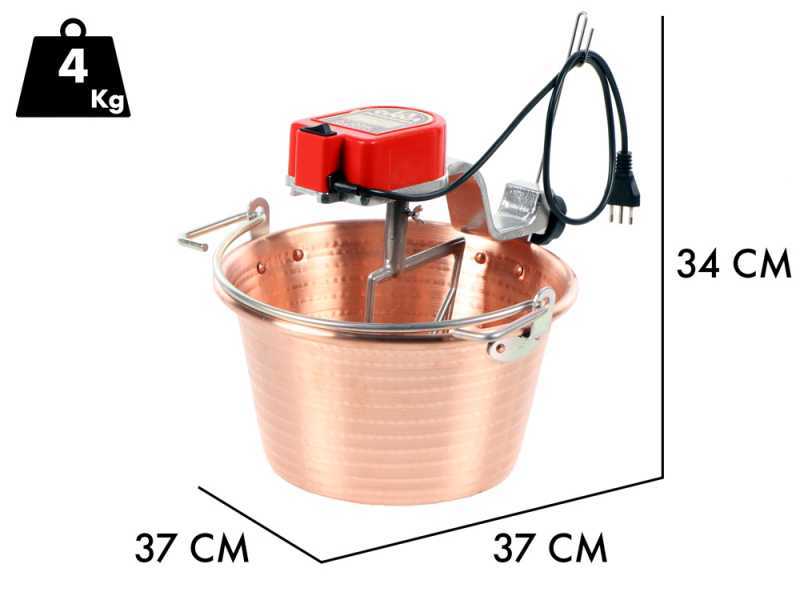 NuovaFac Automatica Induction cooker - Hammered copper electric pot - 9L - 5W