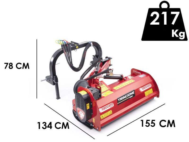 Ceccato trincione 290 Argini 1400 - Tractor-mounted side flail mower - with knives - Light series