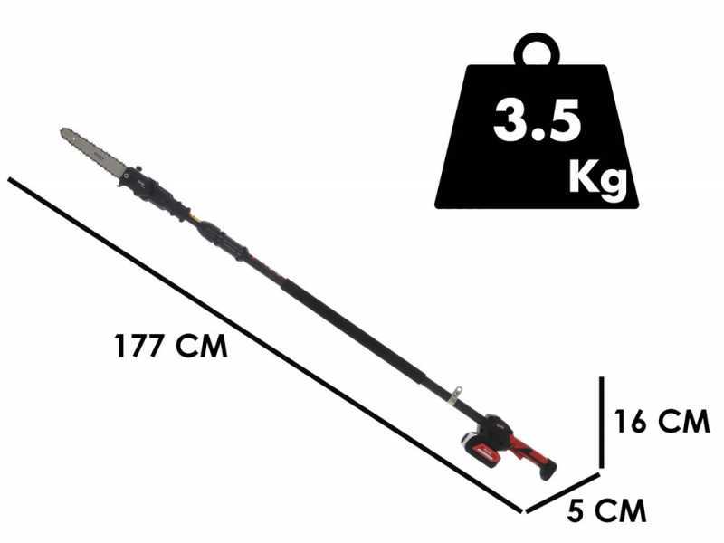 Blue Bird PCS 22-10 - Battery-powered Pruner on Telescopic Pole - 2 x 21V - 5Ah