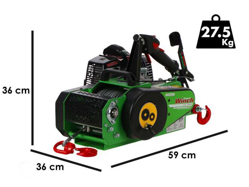 Docma VF150 Automatic - Forestry Winch Solo HP50E-A engine - 60m &Oslash; 6mm cable