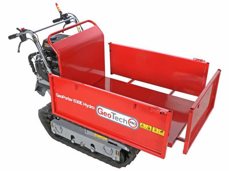 GeotechPro GeoPorter 630E Hydro - Tracked wheelbarrow - Hydraulic extension skip 600Kg