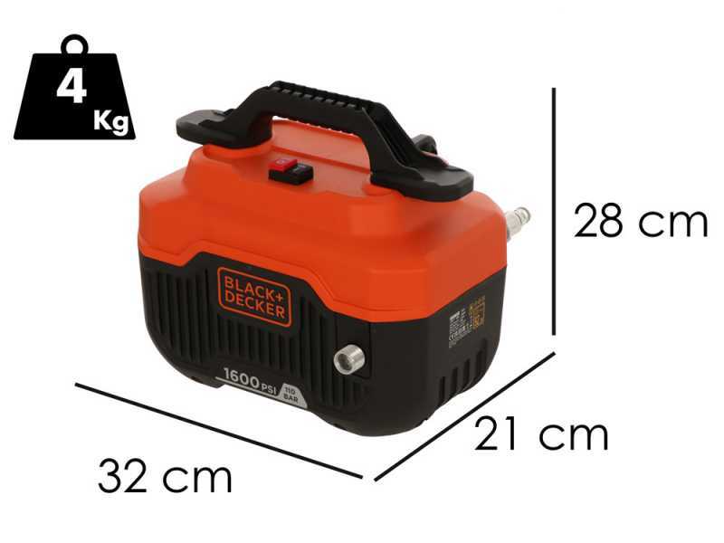 Black &amp; Decker BEPW1300H-QS - Electric cold water pressure washer - 110 bar max.