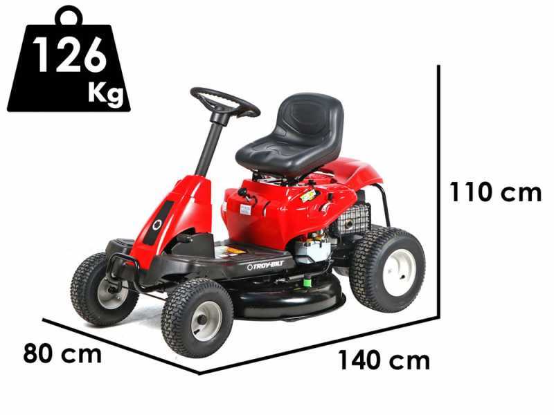 Troy-Bilt TB 76T-S - Lawn tractor - with side discharge - 382cc engine - Electric start