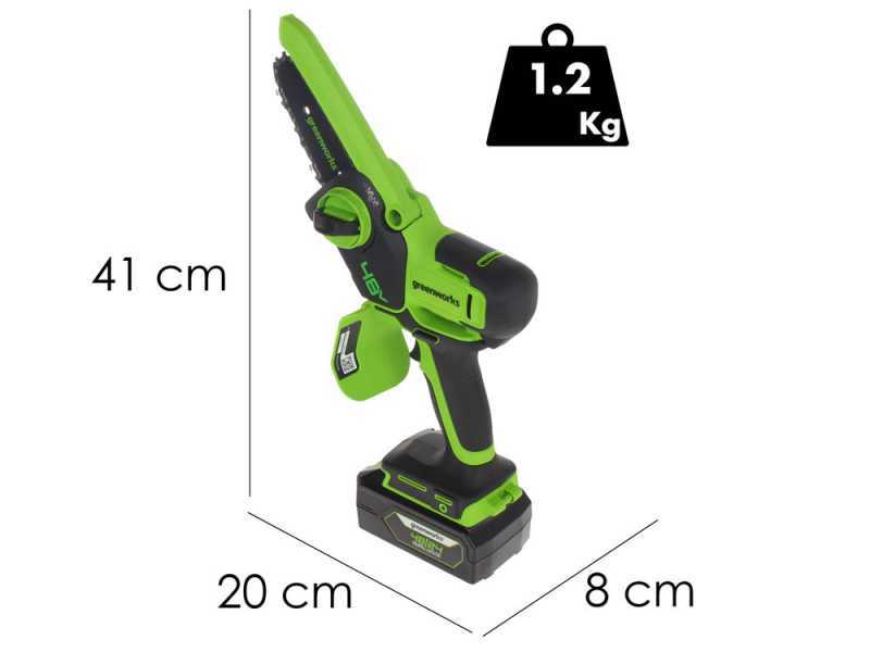 Greenworks GD48MCS10XK2 - Manual battery pruner - 48V 2Ah