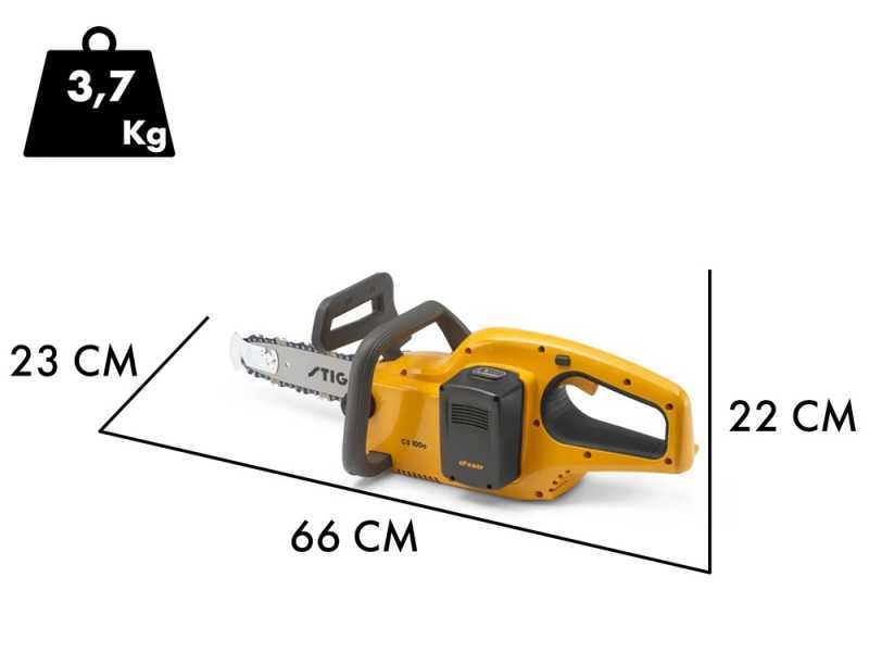 Stiga CS 100e Kit - Cordless Electric Saw - Bar 25 cm - 20V 4Ah