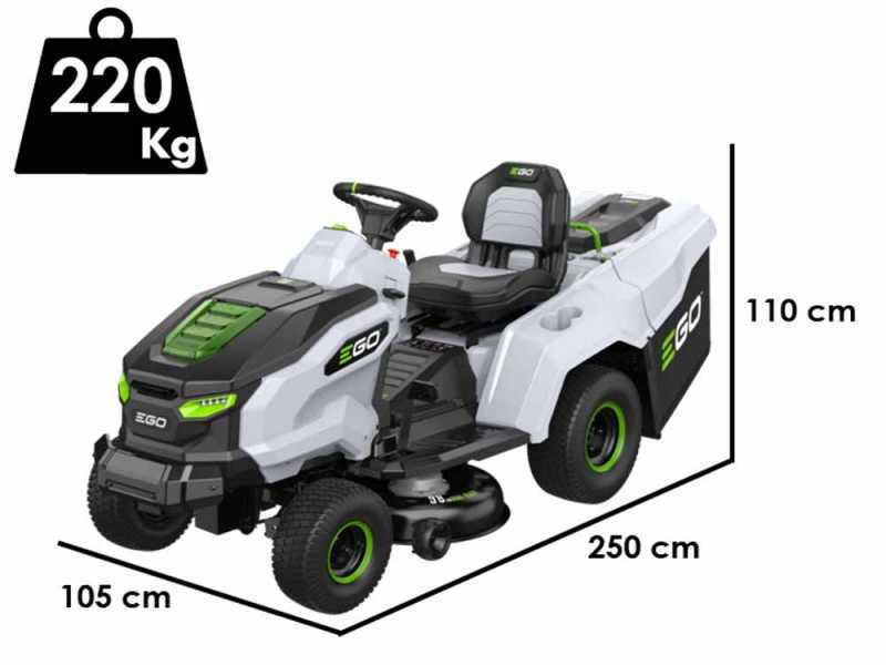 EGO TR 3801 E - B - Battery lawn tractor with basket - 56V - 40Ah