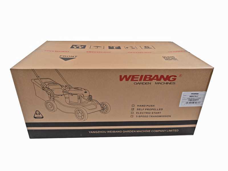 Weibang WB537SCV3 - Petrol Trailed Lawn Mower - 196cc Engine - 3 Gears - 4in1