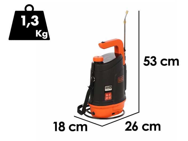 Black &amp; Decker BXSPBS05E - Battery-powered Backpack Sprayer Pump - 5 Litres - 3,7V/2,6Ah