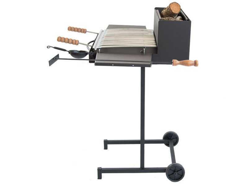 Cruccolini Pisa 60x35 Charcoal and Wood-fired Barbecue in Heavy-duty Sheet Metal