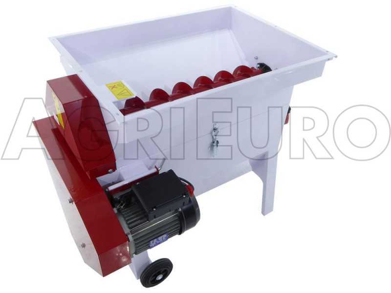 Premium Line K25AP - Electric Grape Destemmer with Stainless Steel Pump and Grate, Two Rubber Rollers