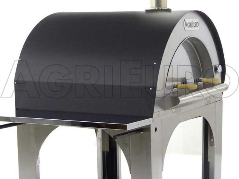 AgriEuro Cibus Inox 100x80 cm Wood-fired Oven for Outdoor - Cooking capacity: 5 pizzas