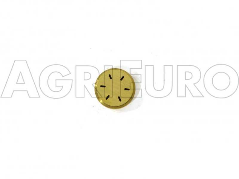 Brass Pasta Die-plate for 4 mm TAGLIOLINI. Specific for manual Pasta Extruder