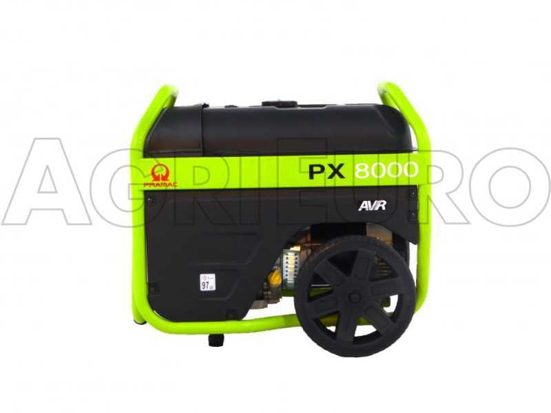 Pramac PX 8000 - Wheeled power generator with AVR and electric start 5.4 kW - DC 4.5 kW Single-phase