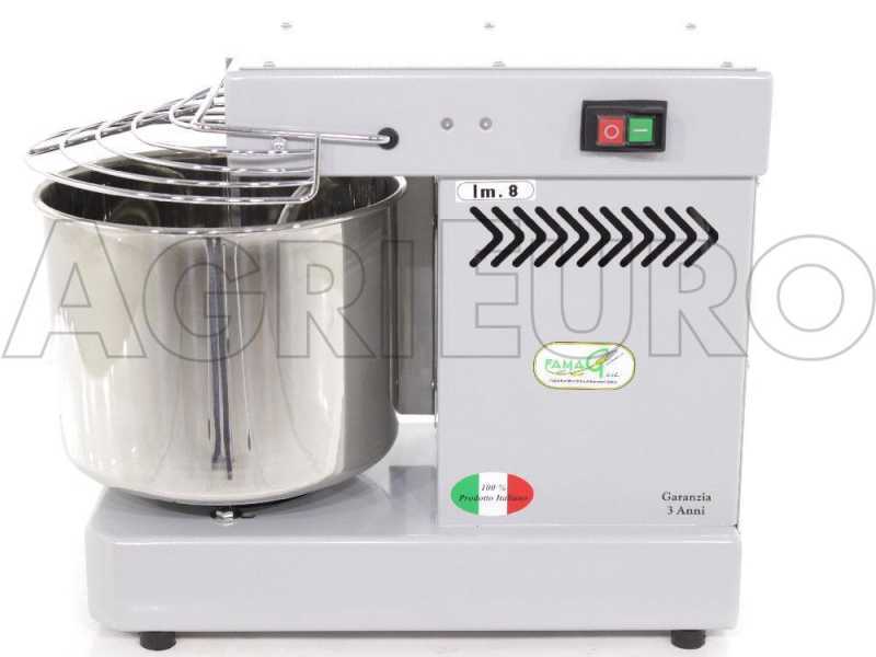 Famag IM 8 electric dough mixer - 8 Kg dough capacity - Grey model
