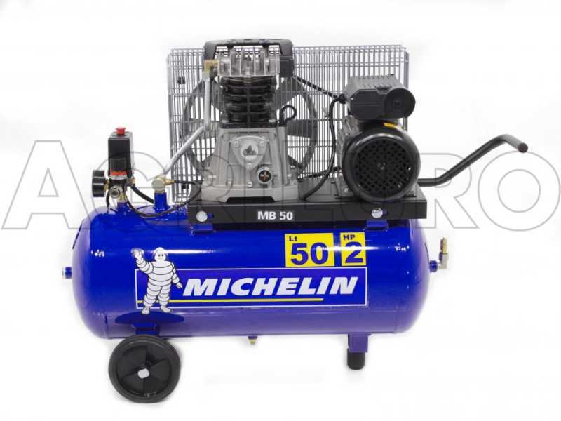 Michelin MB 50 MC - Belt-driven Electric Air Compressor - 2 Hp Motor - 50L