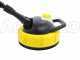 Large surface patio brush cleaner and detergent tank