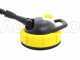 Large surface patio brush cleaner and detergent tank