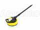 Large surface patio brush cleaner and detergent tank