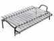 Wood-fired Barbecue with 45x34 Stainless Steel Grid and V Grooves for Grease Recovery - Foldable and Portable