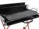 100 cm Wood-fired Barbecue with 98x48 Stainless Steel Grid and V Grooves for Grease Recovery - Foldable and Portable