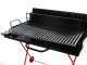 100 cm Wood-fired Barbecue with 98x48 Stainless Steel Grid and V Grooves for Grease Recovery - Foldable and Portable