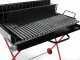 100 cm Wood-fired Barbecue with 98x48 Stainless Steel Grid and V Grooves for Grease Recovery - Foldable and Portable