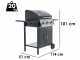 Royal Food GB 2120-B3 Gas Grill with Stainless Steel Grid - 50x40 Cooking Surface