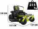 Ryobi ZTR480ex ZTR Battery-powered Riding-on Mower - Battery-powered Electric Motor 48 V/100Ah - 107 cm Cutting Width - 2 in 1