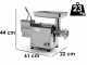 FAMA TC22AT Electric Meat Mincer - with Integrated Grater - Removable Grinding Unit in Food-grade Cast Iron - Three-phase - 400V / 1.5 hp