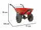 Geotech CAR 260T-100 Electric Wheelbarrow with traktor wheels - 40 V 6Ah Battery