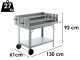 Royal Food CB 550S Charcoal Barbecue - with Double Stainless Steel Grid