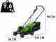 Greenworks GD24LM33 24 V Battery-powered Electric Lawn Mower - 33 cm - 4Ah Battery