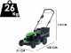 Greenworks GD48LM46 48V Battery-powered Electric Lawn Mower - 46 cm Cutting Width - 4Ah Battery