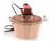 NuovaFac Cuoca Automatica Hammered Copper Pot with Electric Motor for Polenta, 4 L Flat Base - 5W