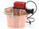 NuovaFac Cuoca Automatica Hammered Copper Pot with Electric Motor for Polenta, 4 L Flat Base - 5W