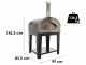 Rossofuoco Nonna Luisa - Outdoor Wood-Fired Oven with Trolley - Black